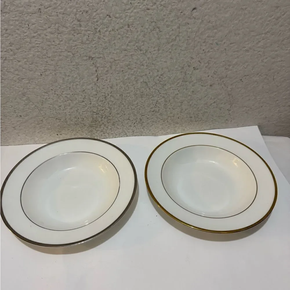 2 Wedgwood Sterling and California Salad Plate bowls Bone China made in England